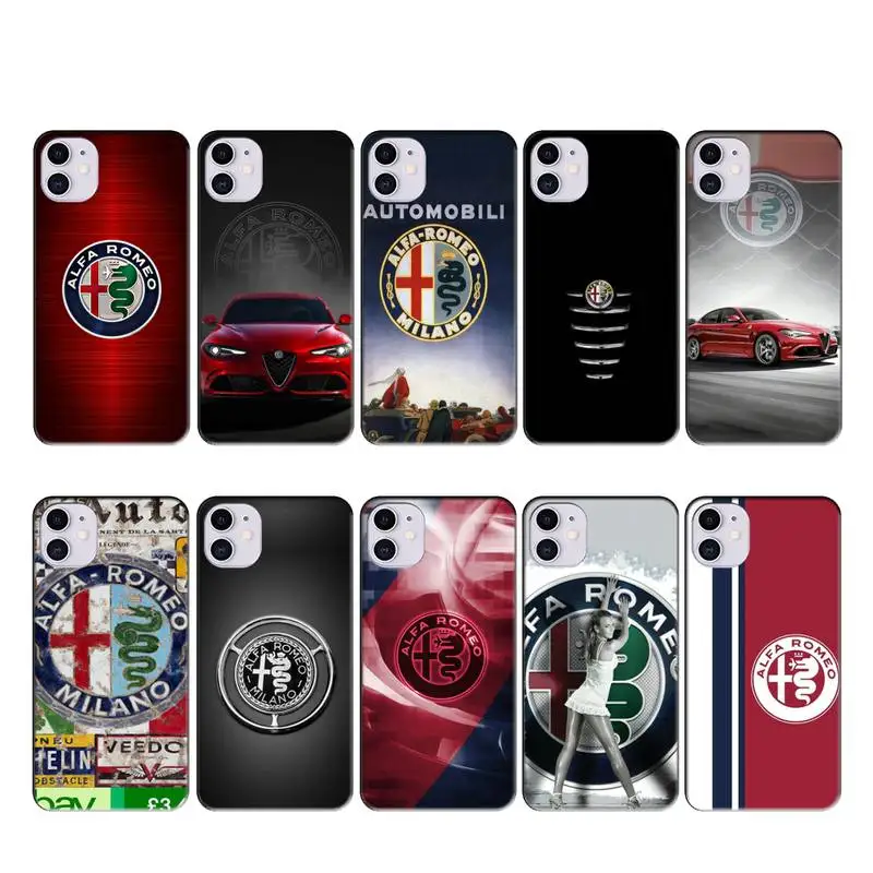 Чехол с логотипом Wumeiyuan Super Car Alfa Romeo для iphone 11 PRO MAX X XS XR 4S 5S 6S 7 8 PLUS SE 2020 | Мобильные
