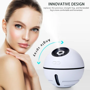 

High Quality The New Space Ball Humidifier Mute Spray Night Light Small Fan Three In One Humidifier