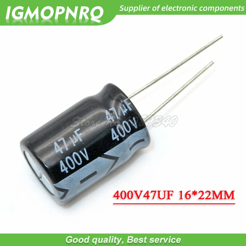 10PCS 47UF 400V 16X25 DIP Aluminum Electrolytic Capacitor New Original Free Shipping | Электронные компоненты и