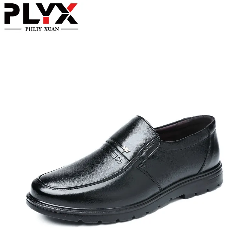 Мужские туфли-оксфорды PLYX из натуральной кожи для весны и зимы деловые
