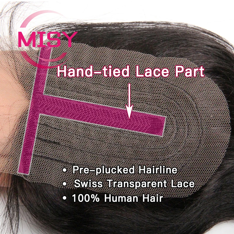Curly Human Hair Closure Brazilian Hair Weave Curly / Body Wave T Part Lace Closure Only Middle Part human hair closure human hair lace product