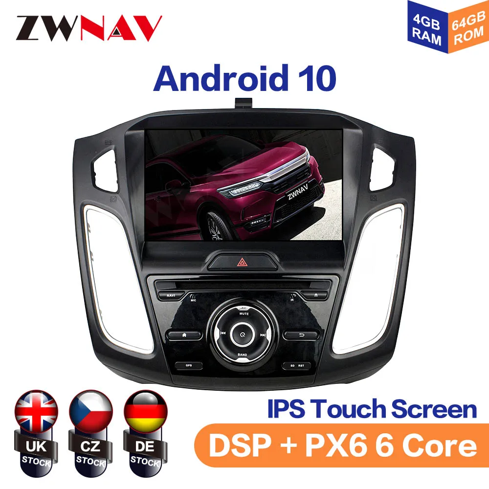 

Android 10 IPS Screen For Ford focus 2015 Car Multimedia Player Navigation Audio Radio Stereo Head Unit Gps 2din Blueteeh