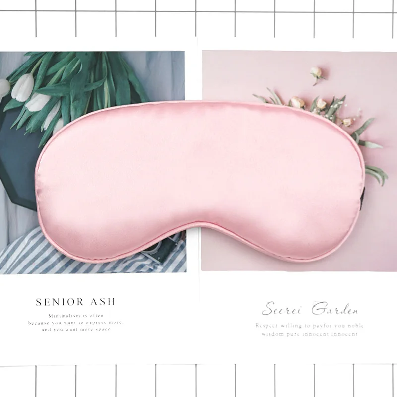 Pink Шелковая маска для сна, женская мягкая маска для глаз, маска для сна, повязка на глаза, спящий храп, сон, путешествия, отдых для отдыха - Цвет: Pink