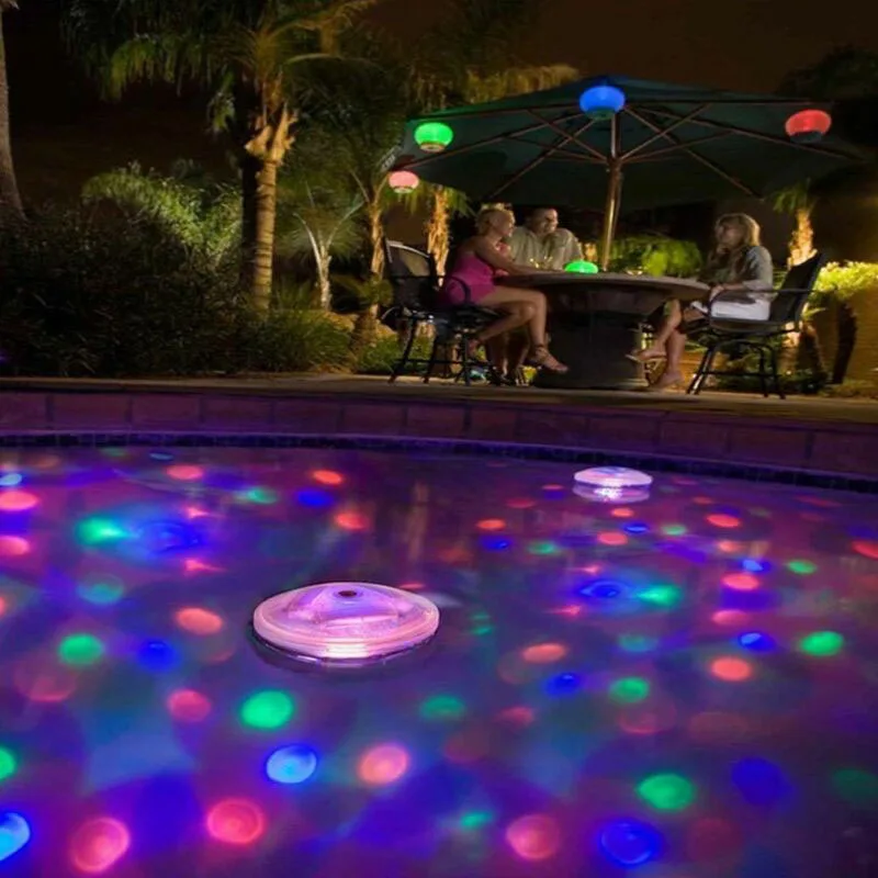 

8x8x8cm Floating Underwater RGB LED Disco Light Glow Show Swimming Pool Hot Tub Spa Waterproof Lamps