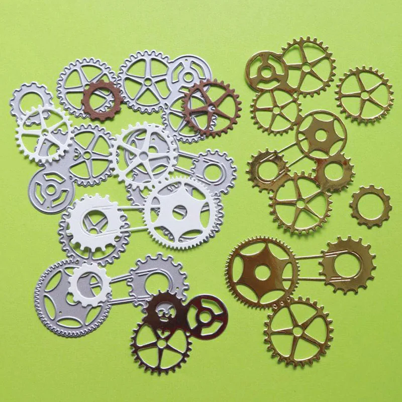 Мужская коллекция режущих штампов 5-Piece Cogs & Gears Скрапбукинг оформление открыток