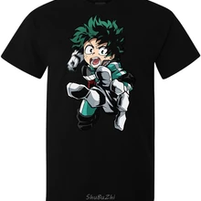 Boku No Hero Academy аниме персонаж Деку для мужчин(Женская) футболка черный мультфильм футболка для мужчин унисекс shubuzhi sbz3012