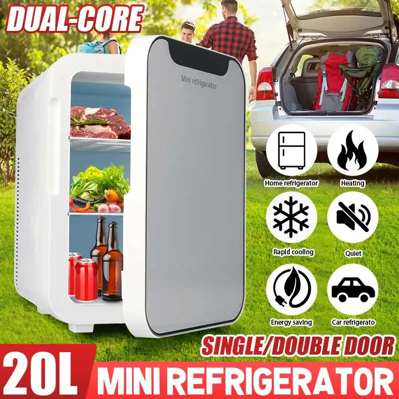 20L 12/24V Portable Car Home Refrigerator Double Cooler Heating Mini Fridge 220V 20L 12/24V Portable Car Home Refrigerator Double Cooler Heating Mini Fridge 220V