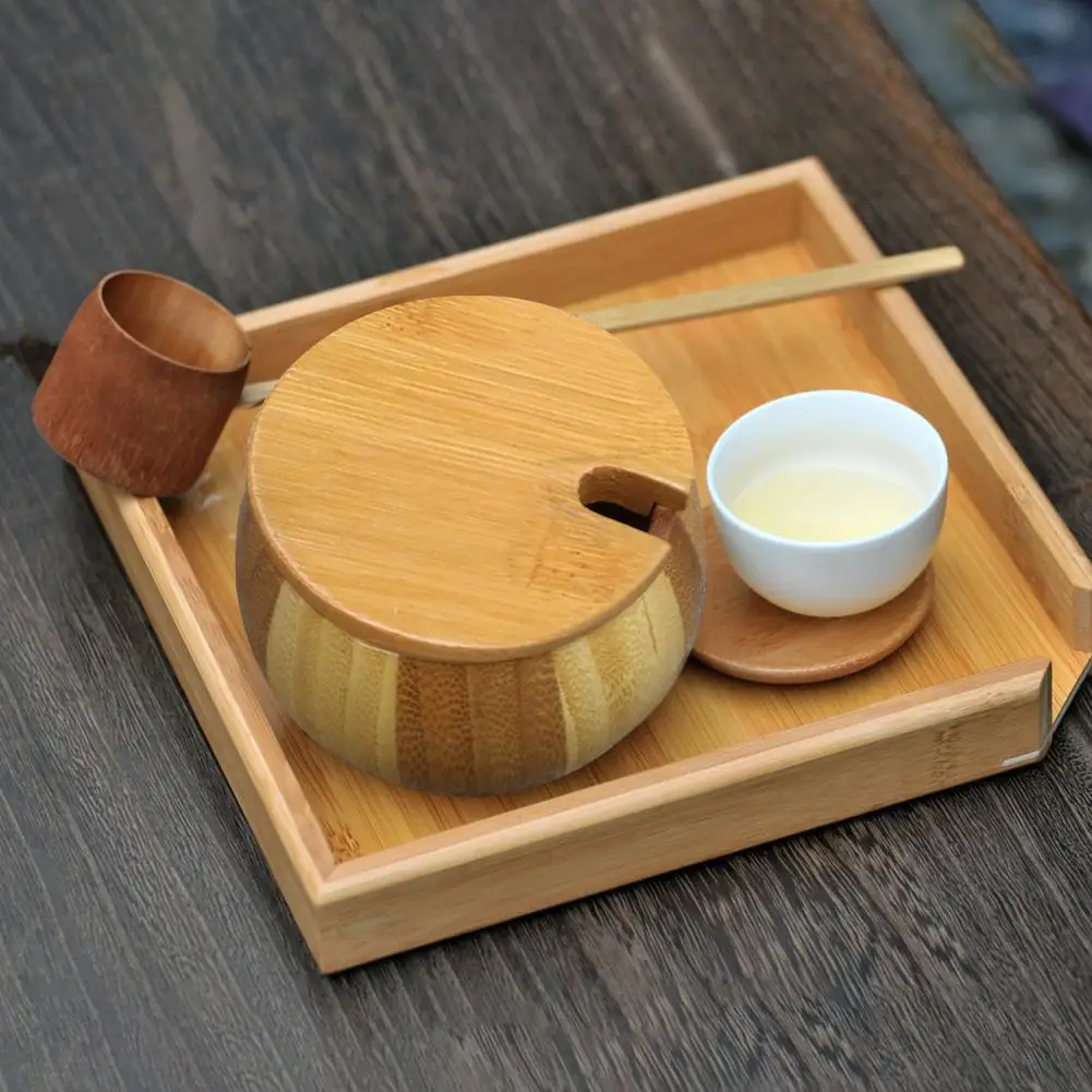 Креативная бамбуковая банка для специй кухонная бутылка для приправ ...