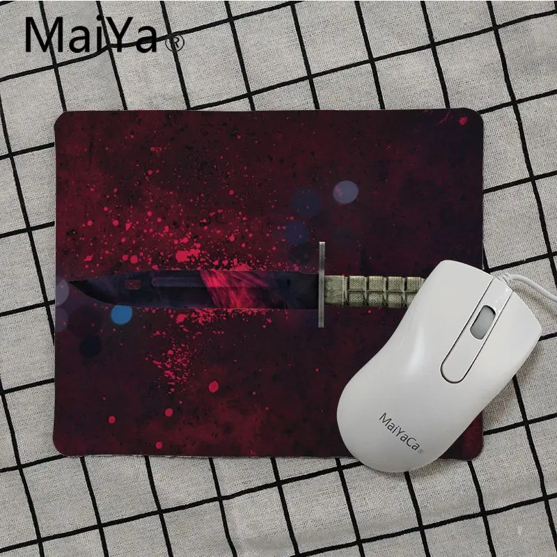 Maiya высокое качество CSGO нож DIY дизайн игровой с узором коврик для мыши топ продаж игровой коврик для мыши - Цвет: No Lock Edge25x29cm