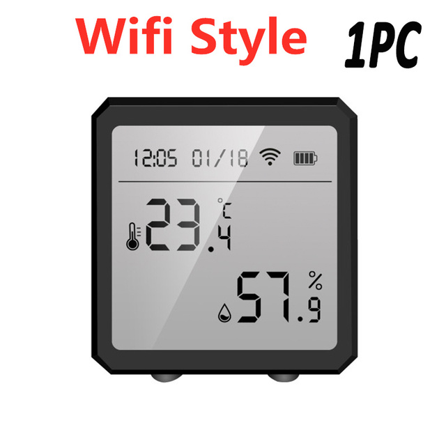 WIFI Zigbee Temperature And Humidity Sensor Indoor Hygrometer Thermometer With LCD Display Support Alexa Google Assistant