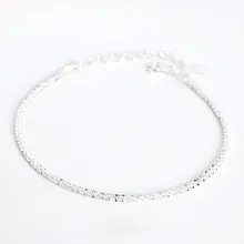 925 браслеты из стерлингового серебра для женщин простой Gypsophila браслет цепочка Регулируемый ювелирные изделия вечерние аксессуары подарок