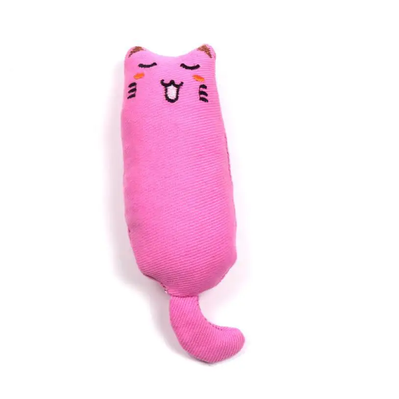 pink Кошка плюшевая игрушка Зубы шлифовальные игрушки для кошек Catnip смешной интерактивный питомец котенок Жевательная вокальная игрушка когти миниатюрные игрушки заполненные хлопок кошка мята - Цвет: pink