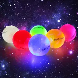 6 Luminous Golf Balls LED Luminous Golf Balls Multi-Color Luminous Golf Balls Long-Distance Training Golf Balls At Night