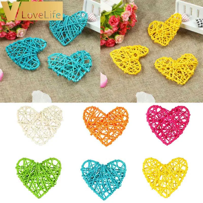 10PCS/Lot 10CM Heart Sepak Takraw For Christmas Birthday Party &amp Home Wedding Decoration Rattan Ball Supplies | Дом и сад
