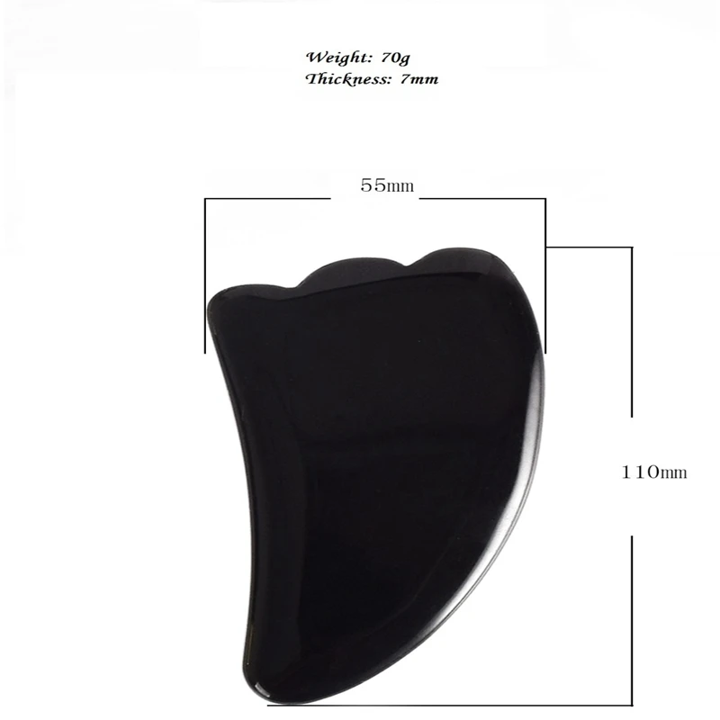 Face Full Body Scraper Black Obsidian Scraping Board Set Back Ankle Scraping Massager Crystal Stone Scraping Massage Tool