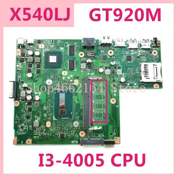 

X540LJ Motherboard With I3-4005 CPU GT920M X540LJ Mainboard For ASUS X540LJ X540L F540L X540 F540LJ Laptop Motherboard Tested