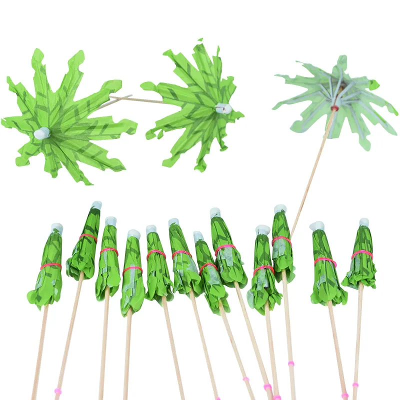 20-50pcs Multi Coloured Paper Cocktail Umbrellas Mini Coconut Tree Party Drink Accessories Picks Tropical Hawaii Party Supplies