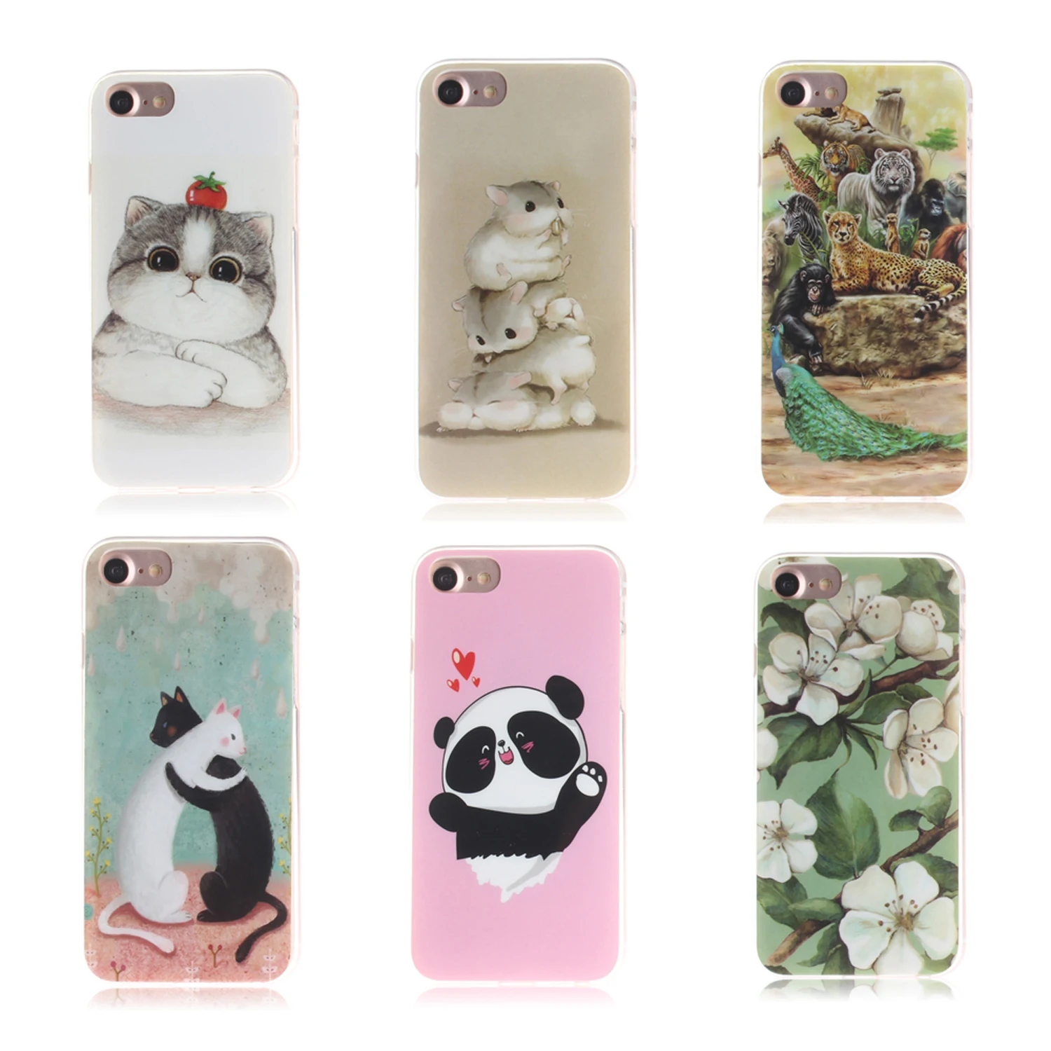 Silicone phone Case For Samsung Xiaomi 6X A2 Pocophone F1 Redmi 5 5Plus 6Pro 6A S2 Y2 Coque soft TPU Cute Cartoon Printing |