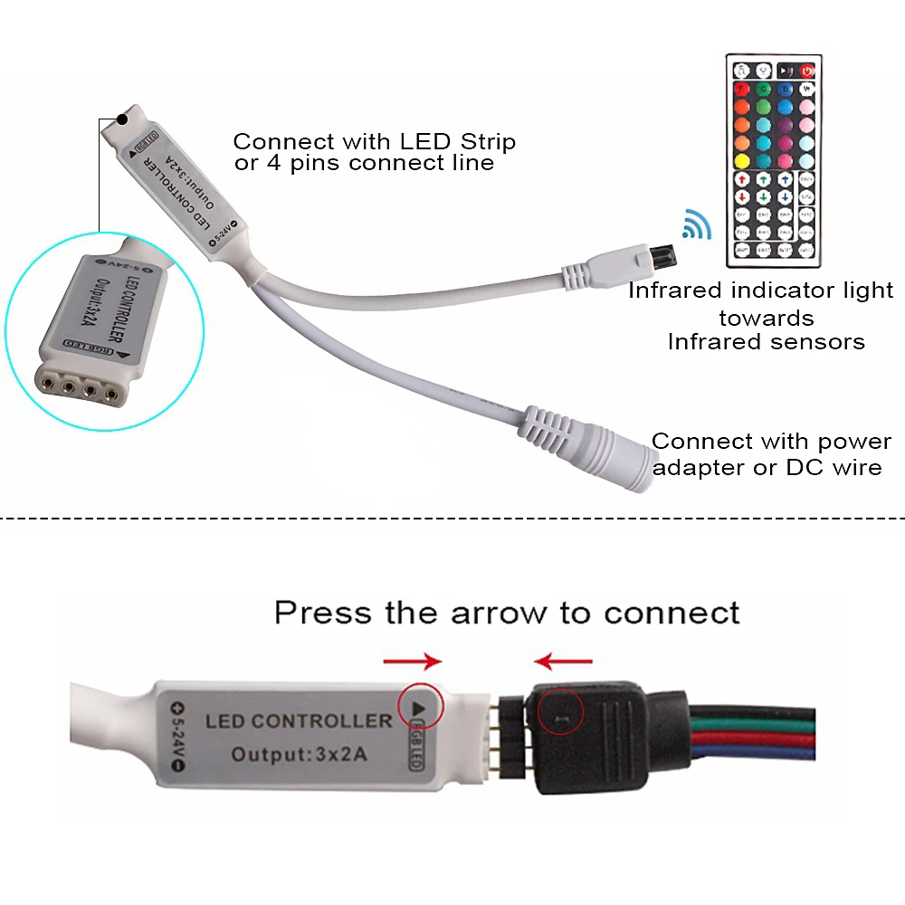 Светодиодная лента RGB Водонепроницаемая SMD 5050 5 м 10 15 12 В постоянного тока гибкая
