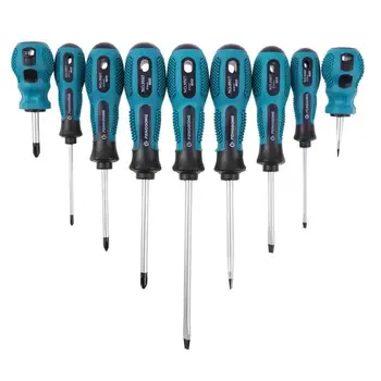 

9pcs Screwdriver Set Slotted Phillips Head Multi-Bit Screwdrivers Home Repair Kit Tools