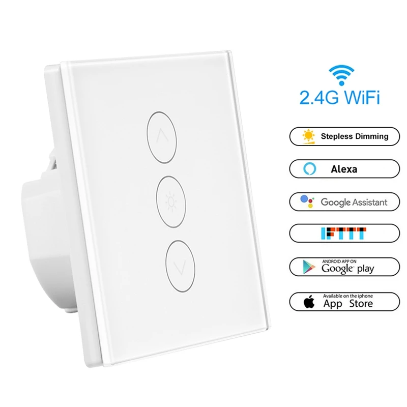 

European Standard Dimmer Switch Wifi Switch Graffiti Smart Switch Dimming Smart Switch