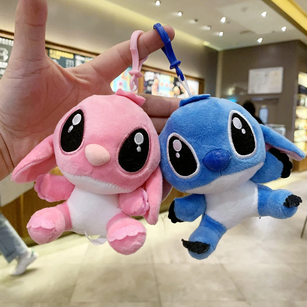 Disney Muneco De Peluche De Lilo Stitch Para Ninos De 12cm Muneco De Peluche Color Rosa Y Azul Colgante Para Bebe Regalo De Cumpleanos Llaveros De Peluche Aliexpress