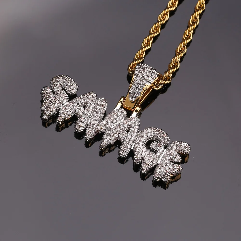 TOPGRILLZ, ожерелье в стиле хип-хоп, латунное, золотистое, со льдом, цепи, микро ПАВЕ, кубический циркон, дикарь, подвеска, ожерелье, Шарм для мужчин, подарки