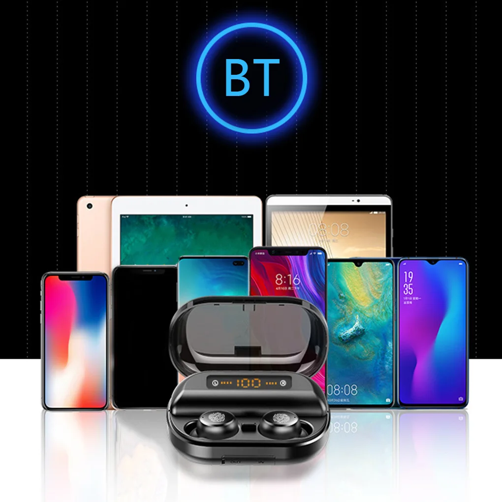 Bluetooth 5,0 9D, стерео наушники, беспроводные наушники, IPX7, водонепроницаемые наушники, спортивные наушники с 4000 мАч, внешний аккумулятор