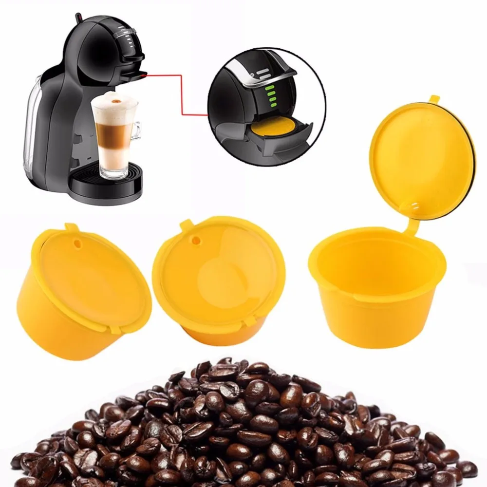 

1 PC Reusable Coffee Capsule Plastic Refillable Compatible Coffee Filter Baskets for Dolce Gusto Brewers Refill Cup Filter