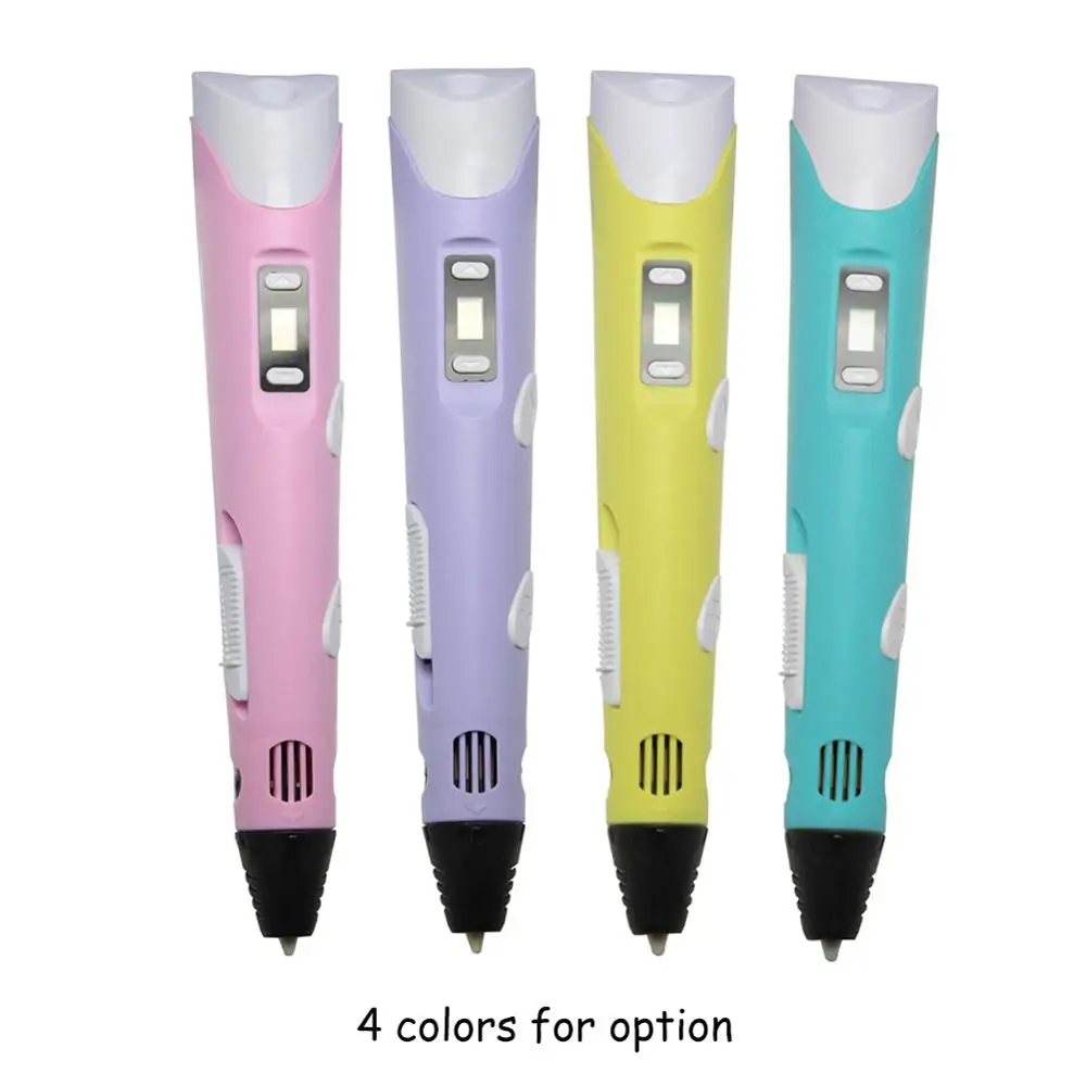 3D Pen Digital Display Intelligent 3D Printing Pen High Temperature 3D Graffiti Painting Pens with USB Cable Creative Toy Gift