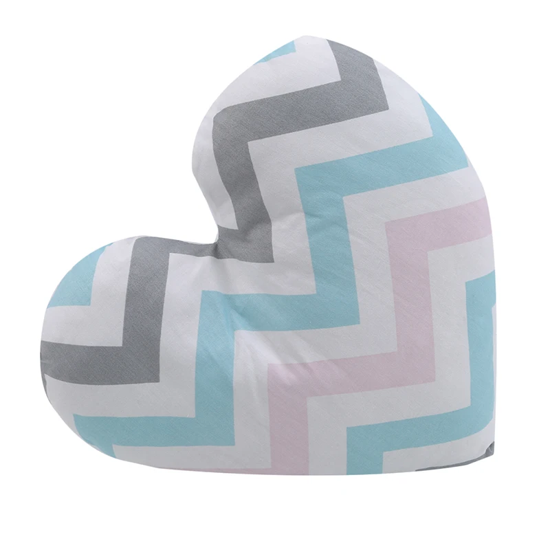 Colorful stripes Милая Подушка для ребенка в форме сердца, поддержка головы, детская подушка, постельные принадлежности, товары для ухода за детьми, новорожденный младенец, предотвращающая плоская подушка для головы - Цвет: Colorful stripes