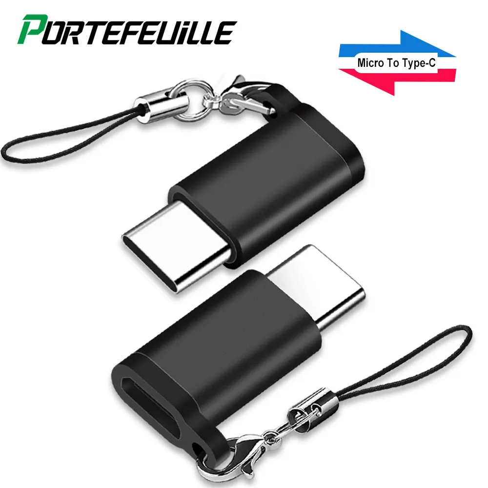 USB Type C Male to Micro Female Adapter Type-C OTG For Xiaomi Redmi Note 8 Pro Huawei HTC Oneplus Samsung S10 LG Tablet USBC | Мобильные