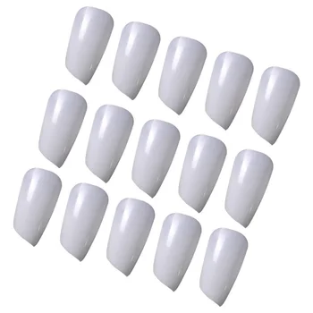 

500Pcs Artificial Bevel Nail Pieces Seamless Nail Decals Women Nail Tip