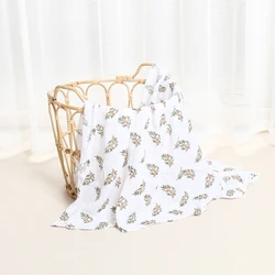 Muselina de algodón de bambú para recién nacido, suave, Toalla de baño para bebé, accesorios para cochecito