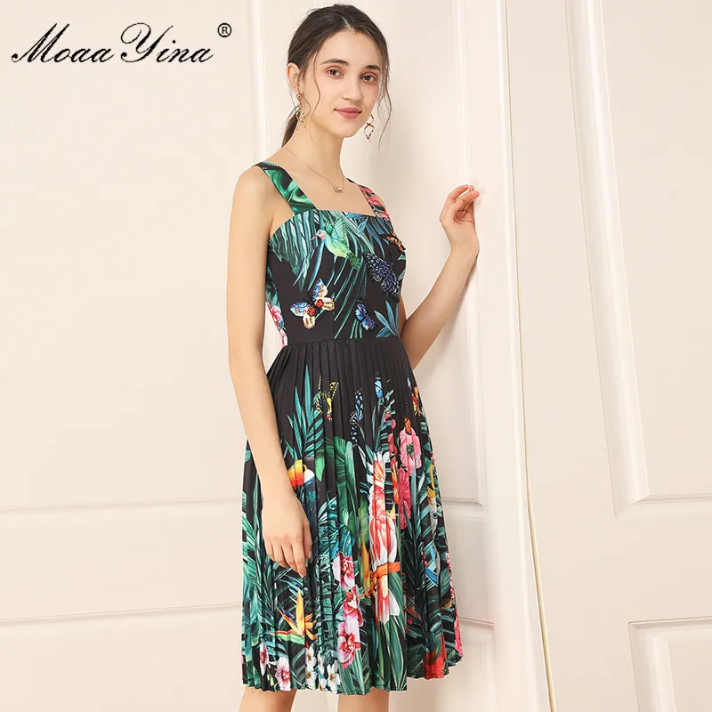 MoaaYina Fashion Designer dress Summer Women's