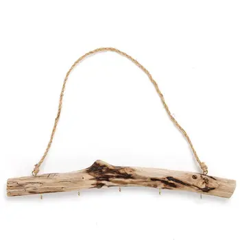 

Vintage Driftwood Storage Hanging Rack Key Jewelry Door Hook Household Wall Holder Rack Crafts