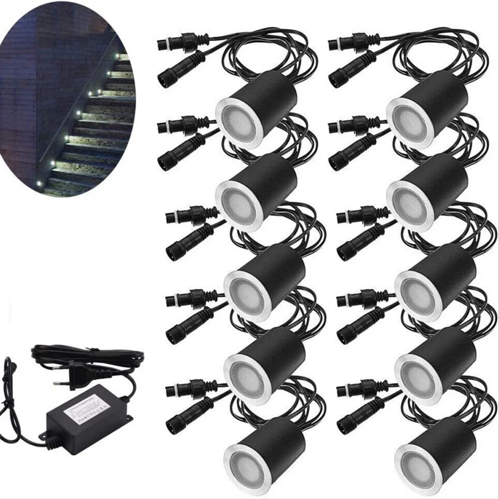 Description Picture 5 of item10Pcs LED Deck Light Garden Buried Lamp Waterproof Underground Lamp Recessed Stair Light Floor Light Landscape Wall Spotlight