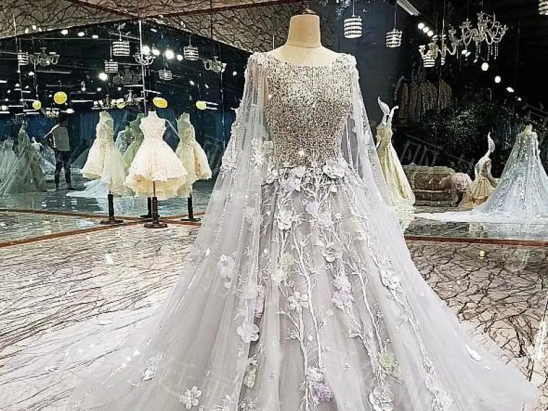 Серые винтажные Свадебные платья Robe De Mariee Аппликации Кружева Иллюзия сзади прозрачные Свадебные платья на свадьбы и вечеринки платья vestido noiva - Цвет: as picture