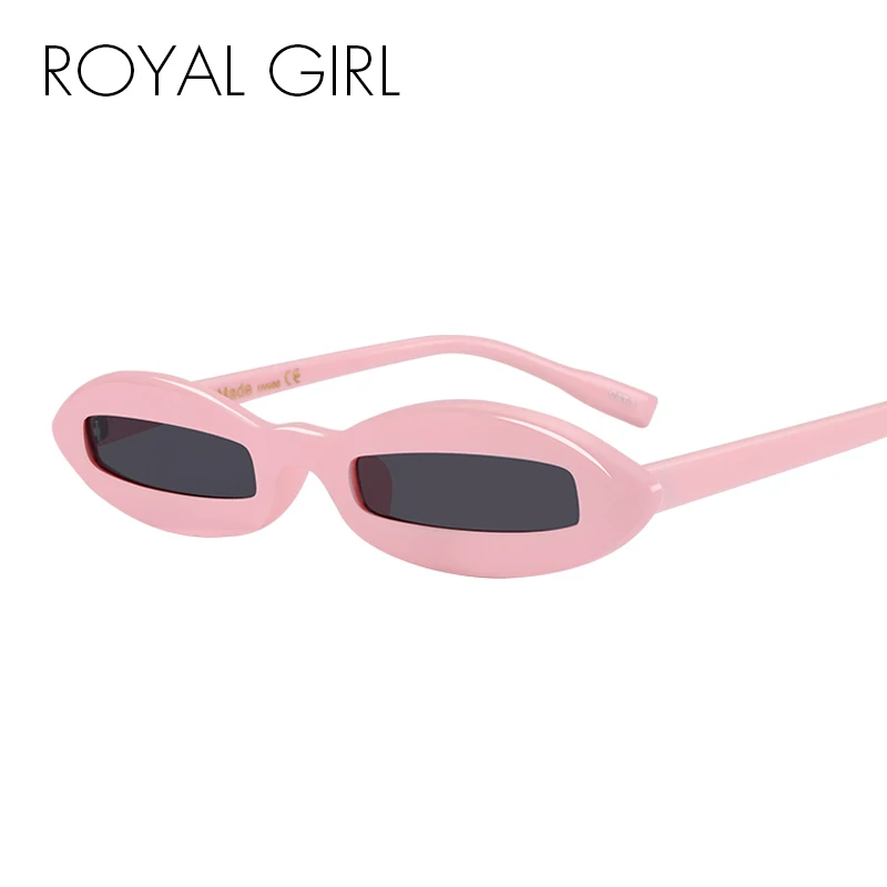 ROYAL GIRL New Unique Sunglasses Women Classic Brand Designer Oval Acetate Frame Sun Glasses