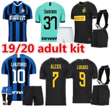 Inter milan 3rd футбольные майки LAUTARO ICARDI NAINGGOLAN PERISIC SKRINIAR POLITANO комплект для взрослых 19/20 футболка Inter milan