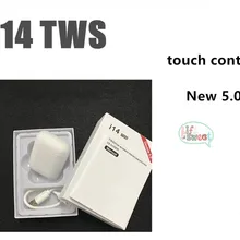 10 шт./лот, I14 TWS, беспроводная гарнитура, Bluetooth 5,0, тяжелый объемный 3D звук, сенсорное управление, наушники pk i10 i11 i12 i13 для телефонов