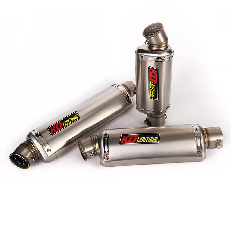 310 370 440mm Motorcycle Mufflers Universal 38 51mm Inner Exhaust Pipe