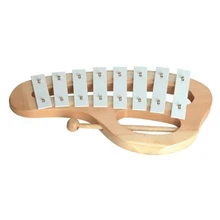 Прямая поставка-ручной стук ксилофон Glockenspiel с молотками 8 тонов алюминиевый лист деревянный музыкальный инструмент Дошкольный образовательный т