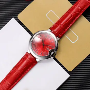 

3-pin luxury watch 36mm Quartz movement balloon women watches tick movement model stainless steel battery watches 605