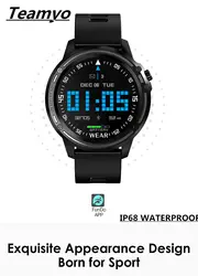L8 ECG PPG кровяное давление пульсометр спортивные часы Смарт-часы Мужские IP68 водонепроницаемые Reloj Hombre Mode SmartWatch