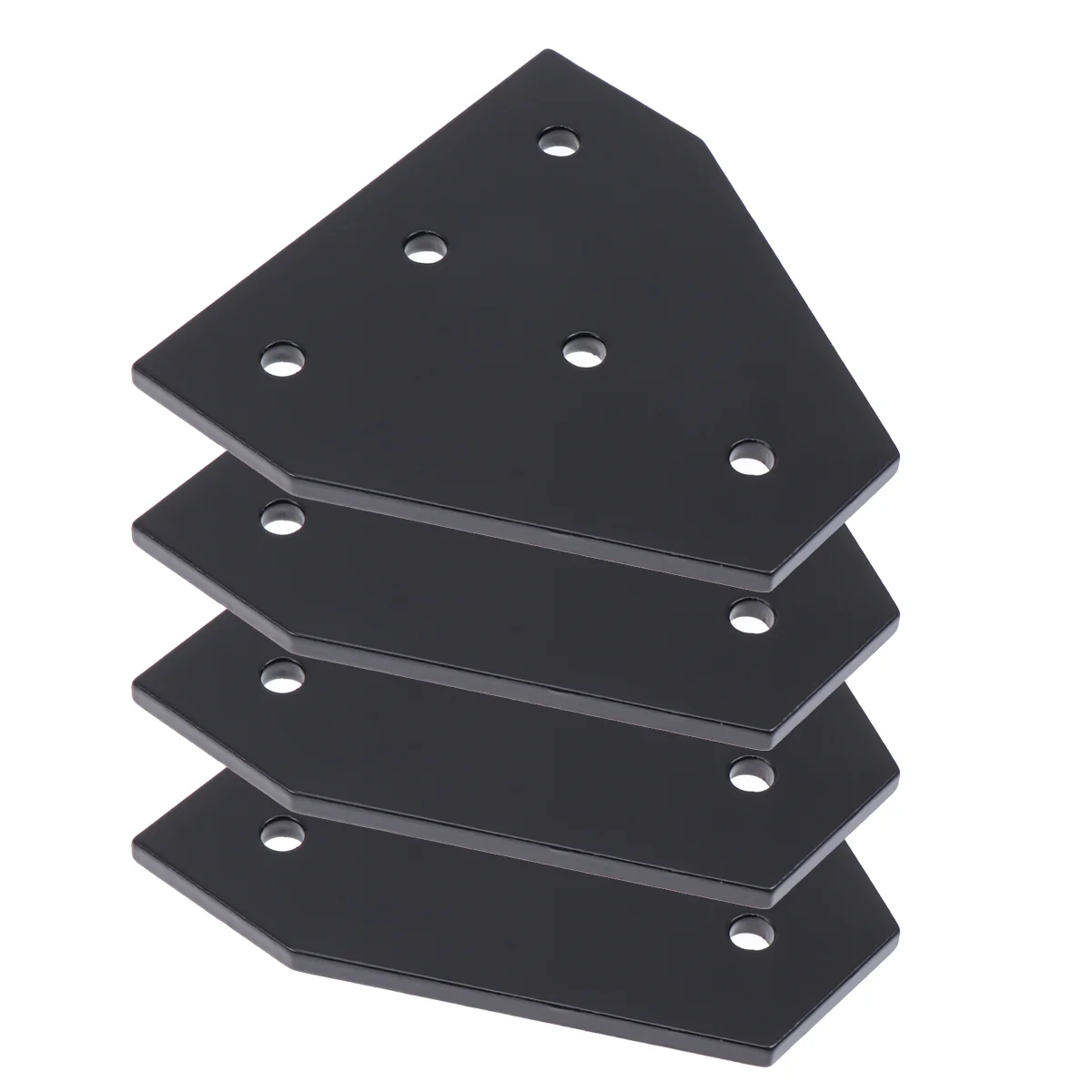 4pcs Aluminum Alloy 5 Hole T Shape Joining Plate Linear Extrusion Device for 3D Printer Parts Accessories Black (2020T) | Обустройство