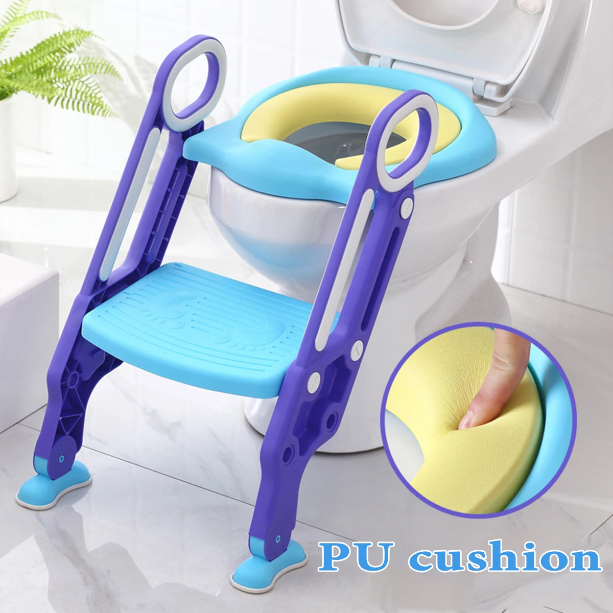 

2020 New Baby Potty Training Seat Children's Potty Baby Toilet Seat With Adjustable Ladder Infant Toilet Training Folding Seat
