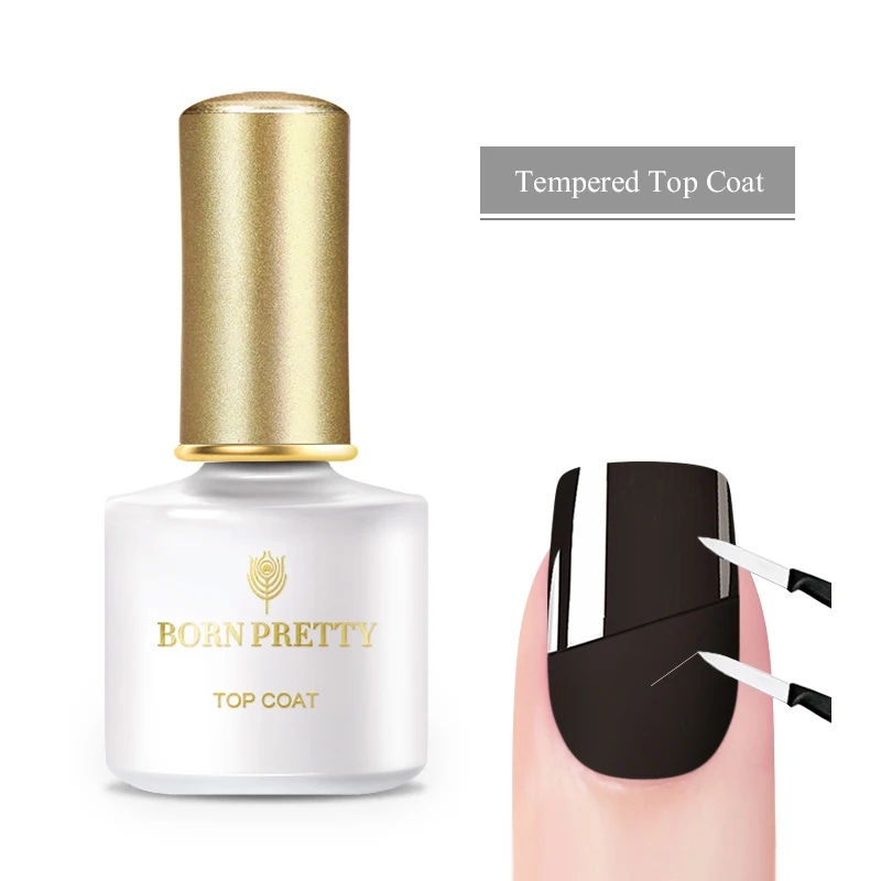  BORN PRETTY 5ml 10ml Nail Tempered Enhance Base Coat Matte Reinforcement Top Coat No Wipe Soak Off 