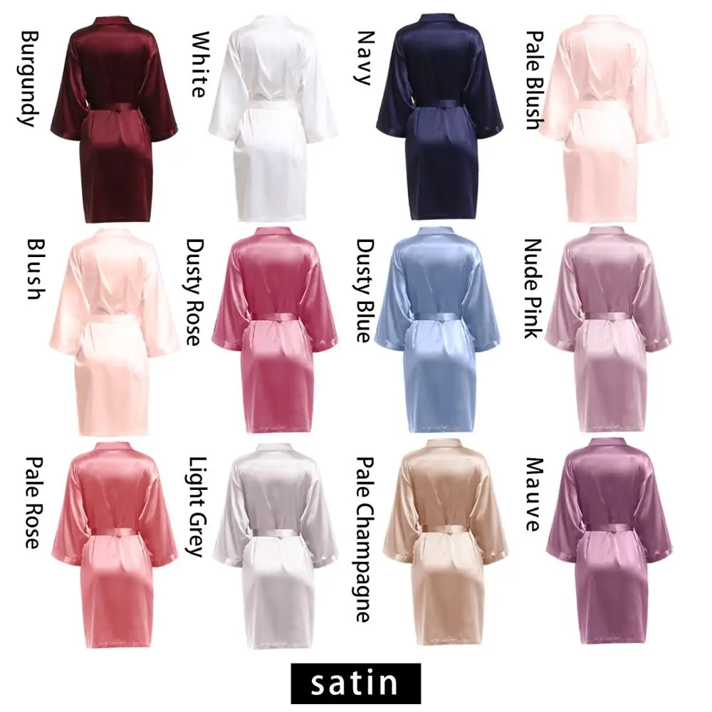 Satin Robe Bridesmaid Robes Wedding Party Robe Silk Dressing Gown For