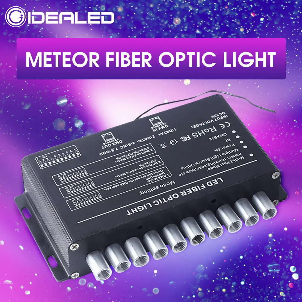 

Fiber Optic Cable Meteor Effect Light Driver 5W Shooting Stars Engine RF Remote Control PMMA LED Lighting for Decorative Project